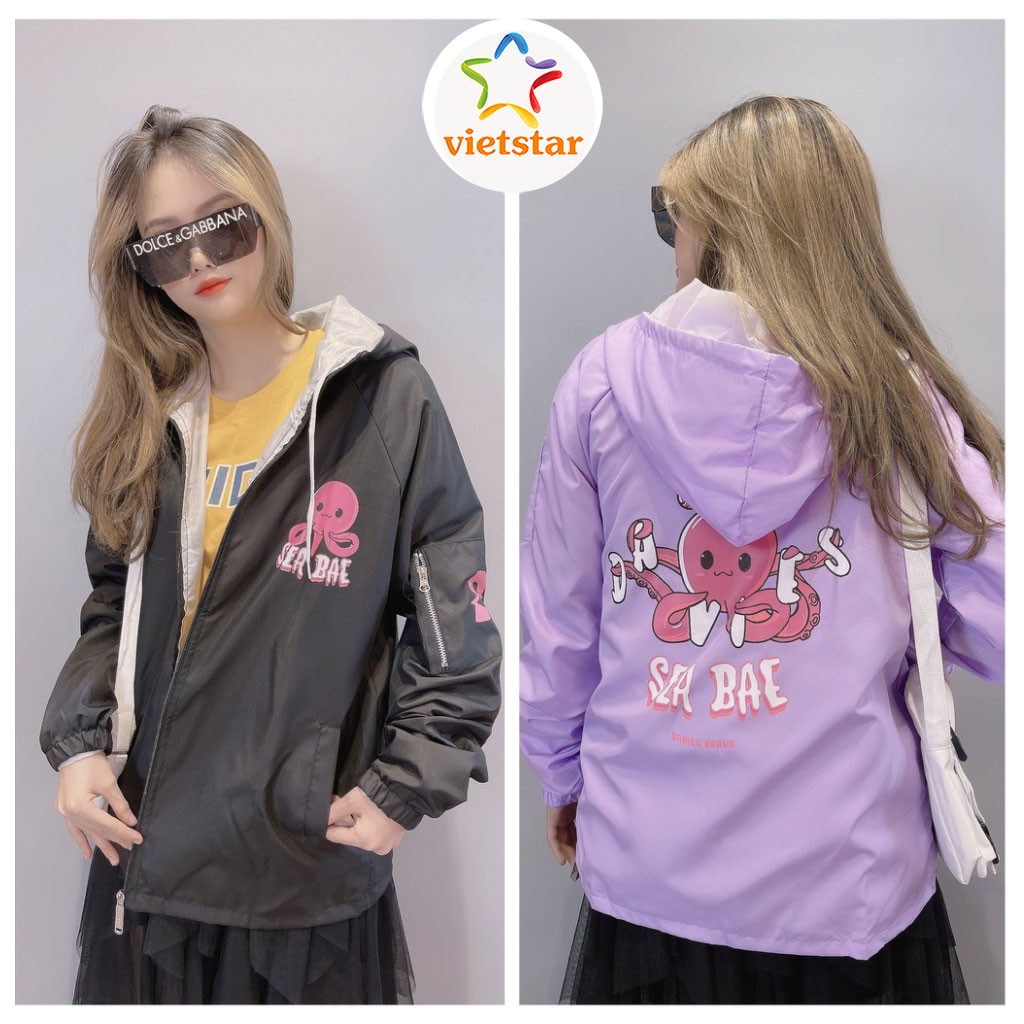 Áo khoác dù nam nữ BẠCH TUỘC áo khoác gió Unisex hot trend_VIETSTAR