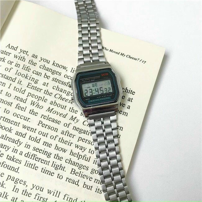 Đồng hồ thời trang nam , nữ WR dây kim loại dáng casio chống nước siêu bền | BigBuy360 - bigbuy360.vn