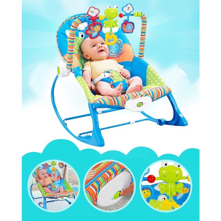 Ghế Nằm Cho Bé Sơ Sinh Ghế Rung Nhún Bập Bênh Cho Bé Chơi