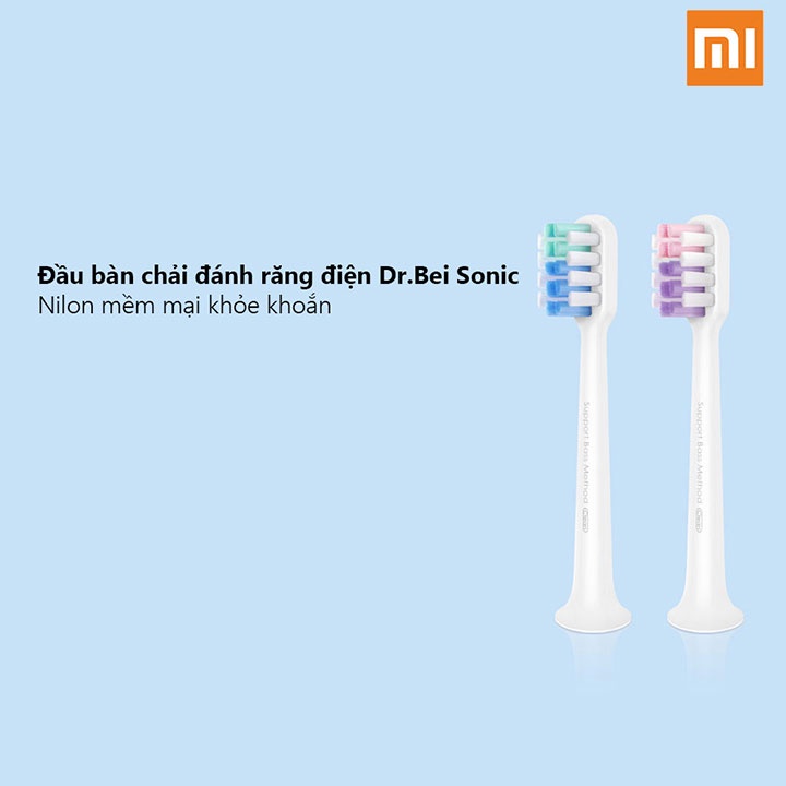 Bộ 2 đầu thay thế bàn chải điện xiaomi DR-BEI sonic loại lông mềm EB-P0202 GUM