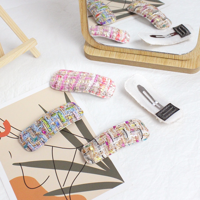 (0483) Cặp Tóc Dạ Tweed Tiểu Thư Thanh Lịch Hàn Quốc