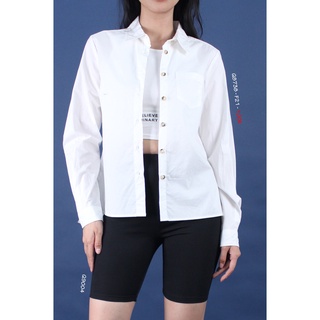 Q8738 - Áo sơ mi F21 tay dài, túi trước, vạt sole