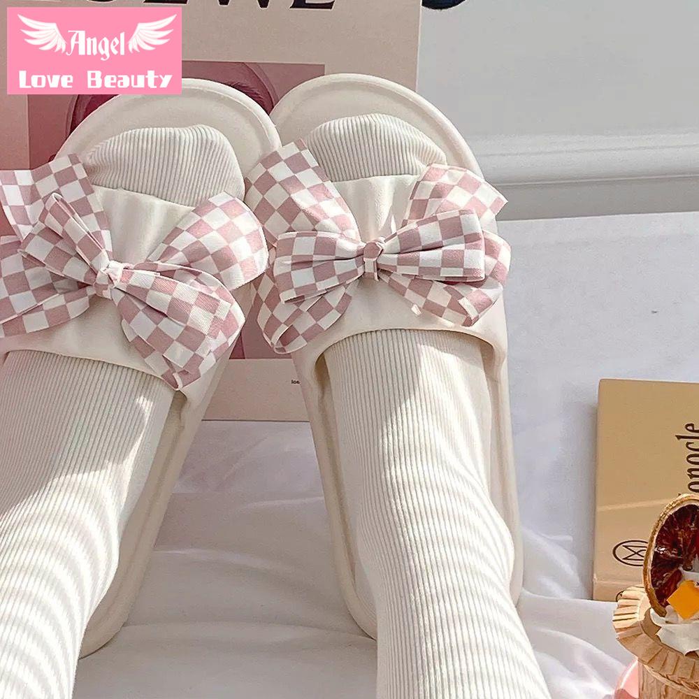 [Hàng Mới Về]~ Dép Lê Đế Dày Chống Trượt Thời Trang Mùa Hè Kiểu Kiểu Thắt Nơ Hợp Thời Trang Cho Nữ