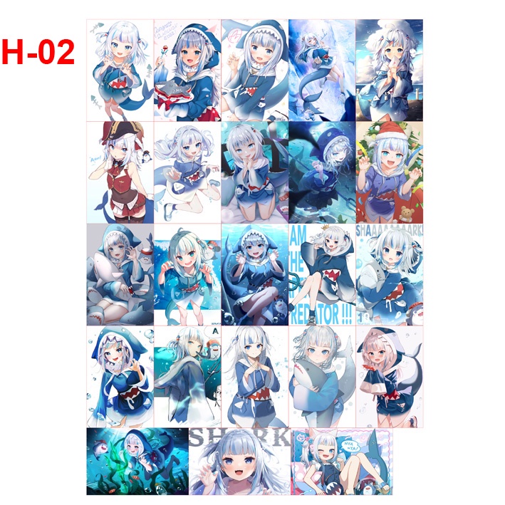 Bộ hình Lomo Card anime Hololive Gawr Gura