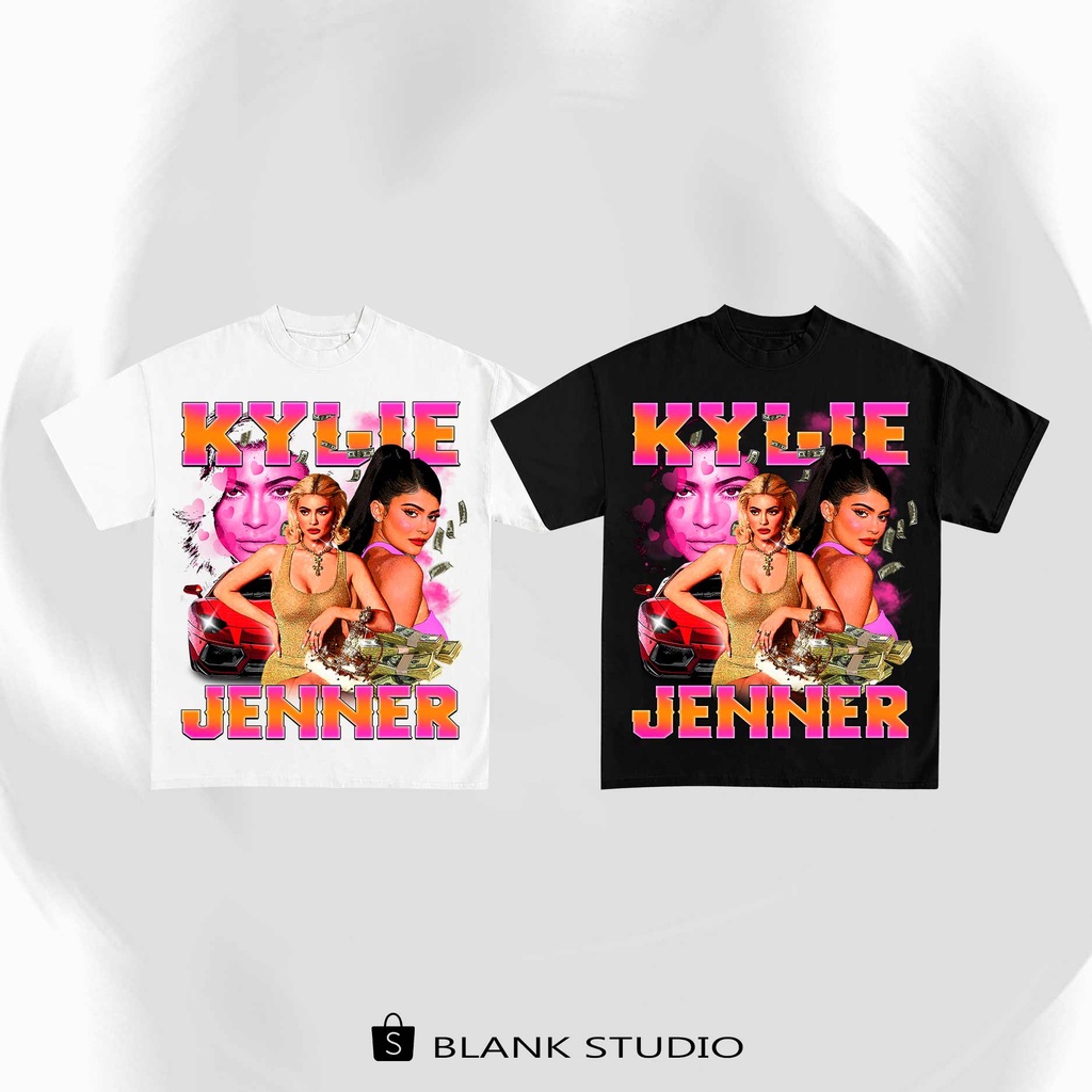 BLANK | Áo Thun KYLIE Tay Lỡ Unisex - Đen/Trắng Cổ Tròn