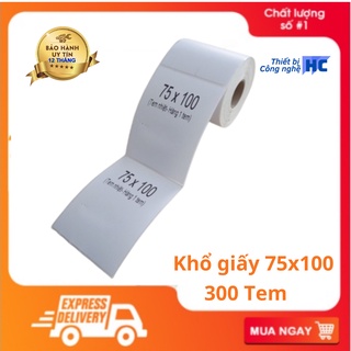 Giấy in nhiệt 75x100mm,in tem vận chuyển TMĐT,tem mã vạch,decal nhiệt tự dính,không bay màu giá rẻ-Thiết Bị Công Nghệ Hc