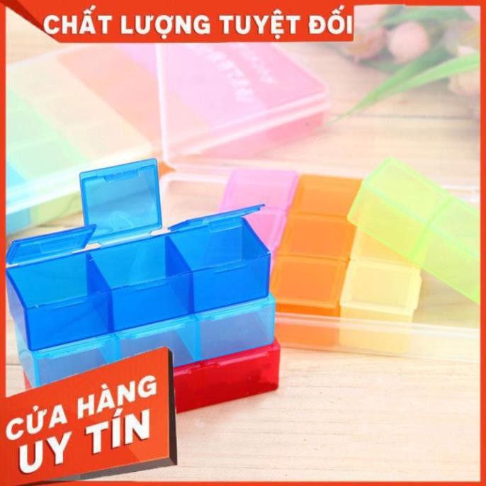 Hộp đựng đồ chia thuốc ⚡𝗙𝗥𝗘𝗘 𝗦𝗛𝗜𝗣 ⚡Hộp đựng các loại vật dụng nhỏ trong gia đình thiết kế nhỏ gọn tiện mang đi