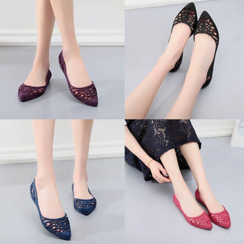 Giày búp bê chất liệu nhựa dẻo thoáng mát cho ngày mưa 302