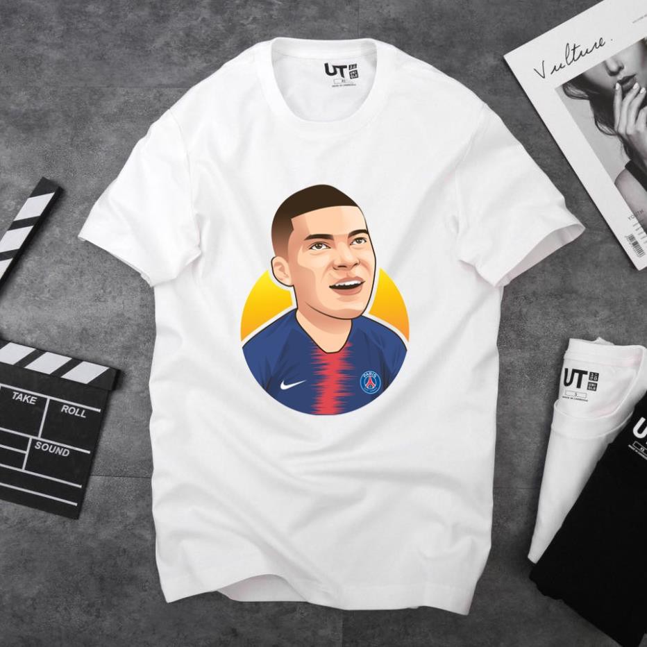 Áo Thun Hình Kylian Mbappe Mã 03 - Áo In Bóng Đá