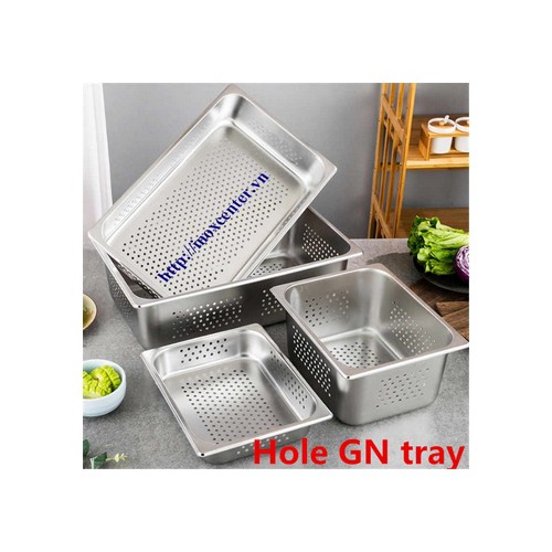 Khay buffet 1/1 đục lỗ INOX cao cấp