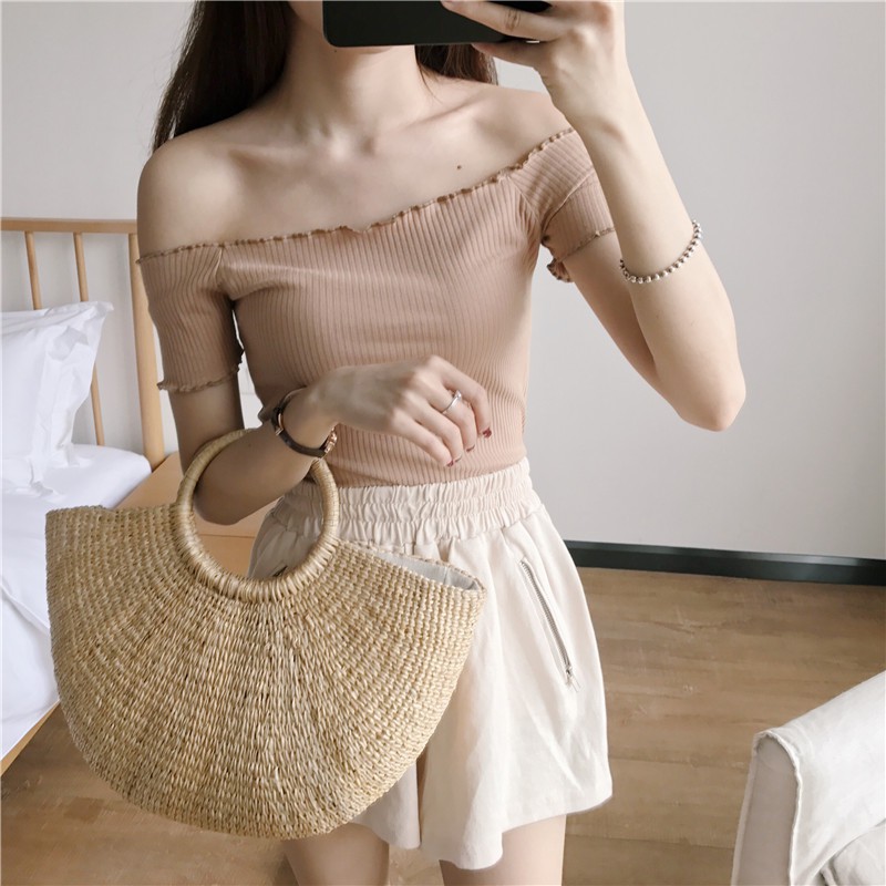 Áo Thun Bẹt Vai Ulzzang ( Kèm ảnh thật )