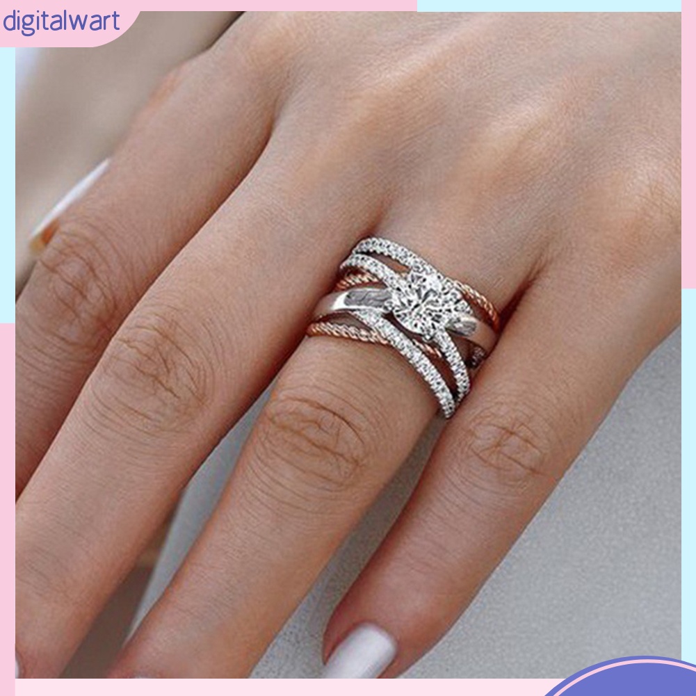 Nhẫn thời trang nữ kiểu dáng cực độc đáo đính đá Rhinestone sang trọng