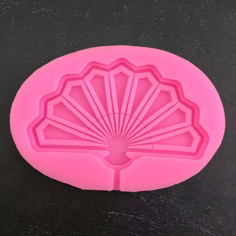 Khuôn Làm Kẹo Mềm / Sô Cô La Hình Quạt 3D Kiểu Trung Hoa DIY