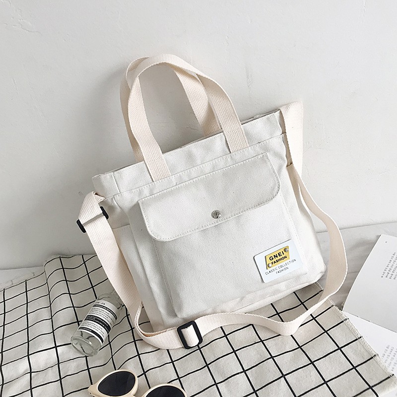 Túi tote vải canvas giá rẻ đẹp đeo chéo đi học đi chơi TX61