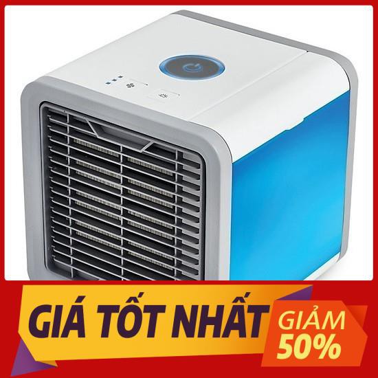 Quạt điều hòa mini có khay để nước và đá - Quạt hơi nước di động để bàn làm việc làm mát tạo ẩm không khí