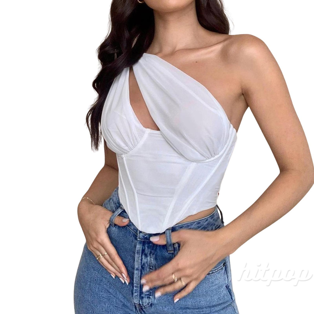 Áo Crop Top Không Tay Màu Sắc Đơn Giản Quyến Rũ Cho Nữ | BigBuy360 - bigbuy360.vn