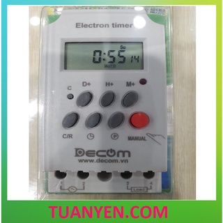 Ổ cắm hẹn giờ decom điện tử kg 316-ii 17 lần bật tắt hàng chính hãng