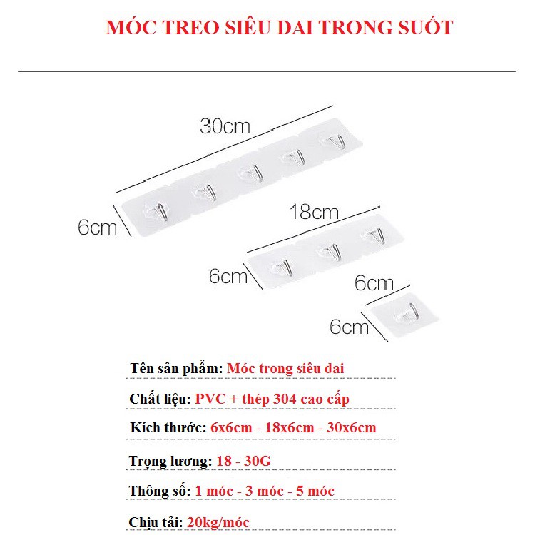 THANH 5 MÓC TREO ĐỒ SIÊU DAI