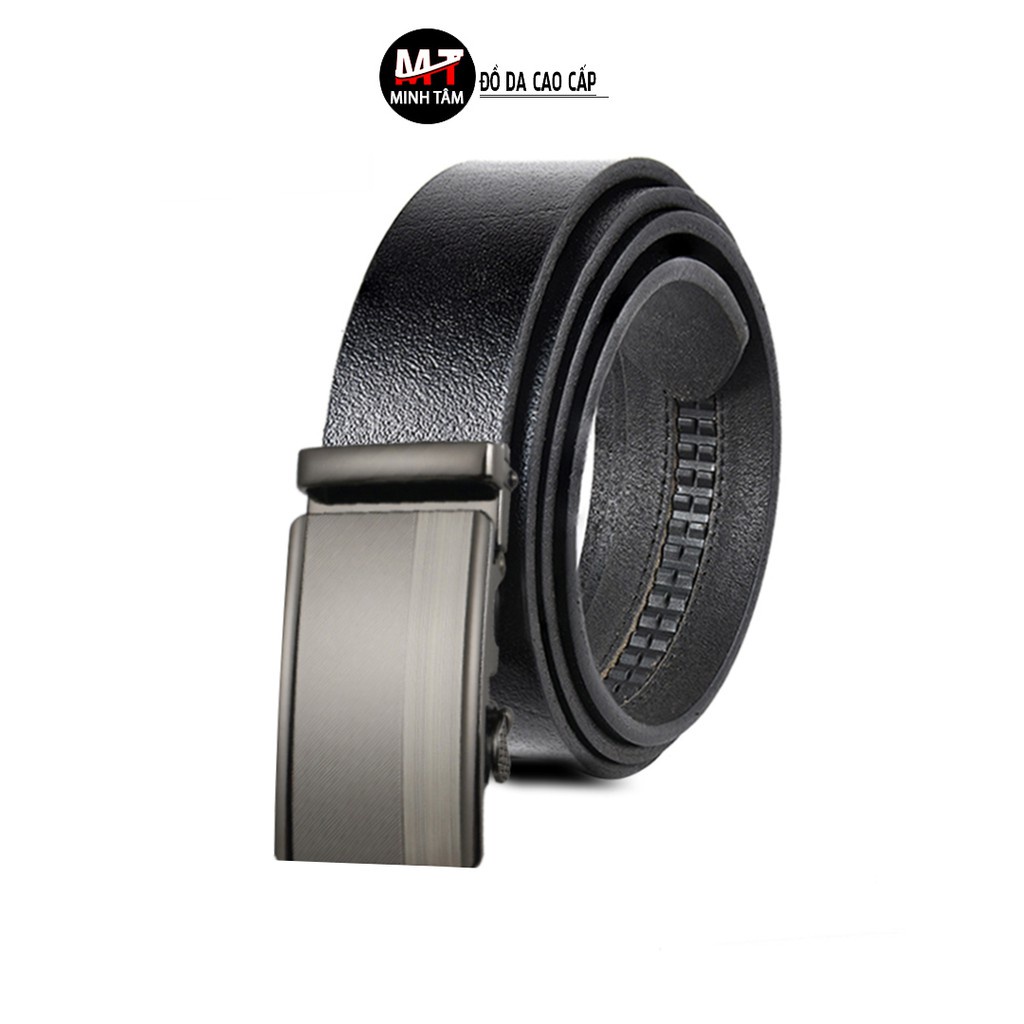 Thắt lưng nam Minh Tâm da bò , khóa kim loại kiểu tự động MT201-25 - Hàng nhập khẩu