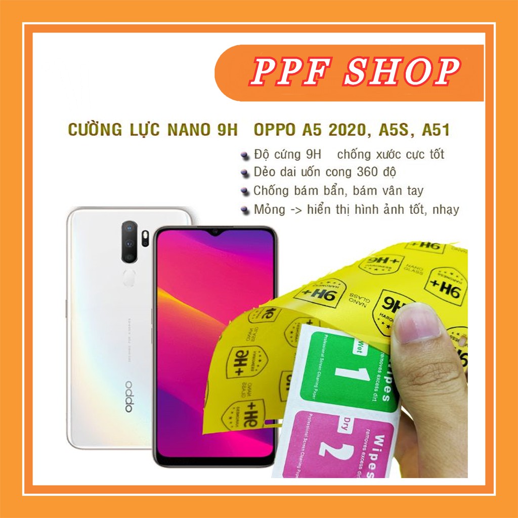 Kính cường lực dẻo nano Oppo A5 2020, Oppo A5s, A51