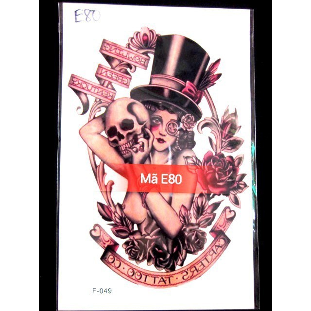 Hình Xăm Dán Cô Gái - Mã E80
