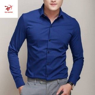 Áo sơ mi nam nữ dài tay Unisex Basic TRƠN Form rộng màu trắng và đen Chất cotton lụa mịn mát Bigsize