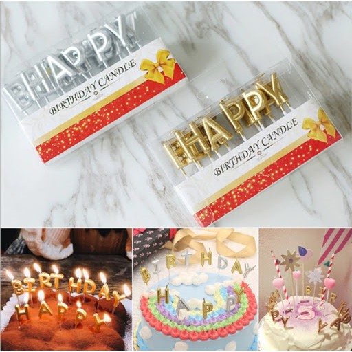 Bỏ Sỉ Nến Sinh Nhật chữ Happy Birthday