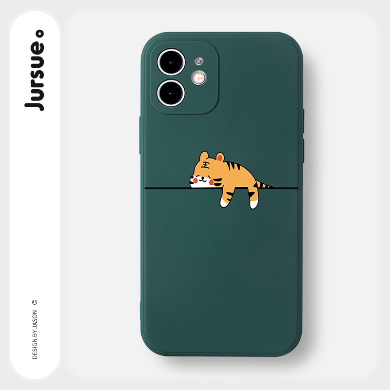Ốp lưng JURSUE chống bẩn hoạt hình dễ thương đẹp cho iPhone 13 12 11 Pro Max SE 2020 X XR XS 8 7 ip 6S 6 Plus kute Y1797