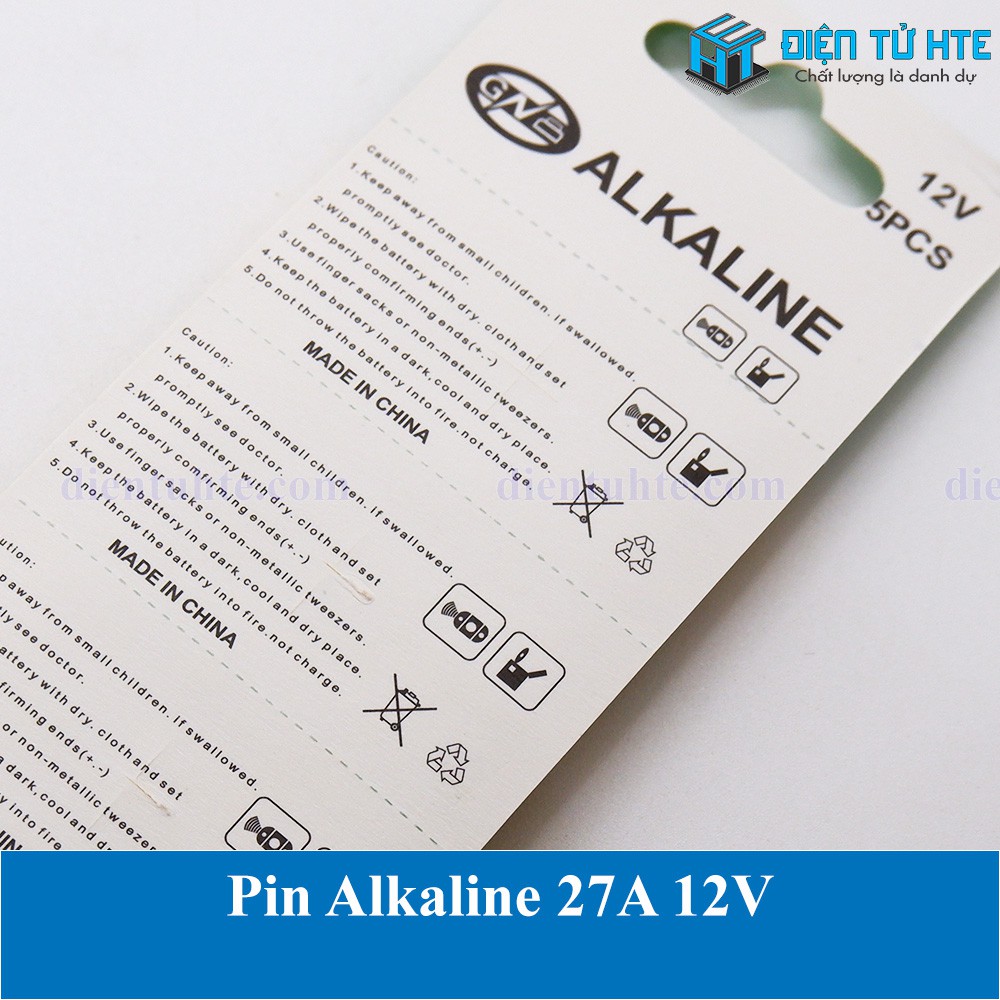 Pin Remote RF GN 23A  27A 12V Alkaline (Trong vỉ)