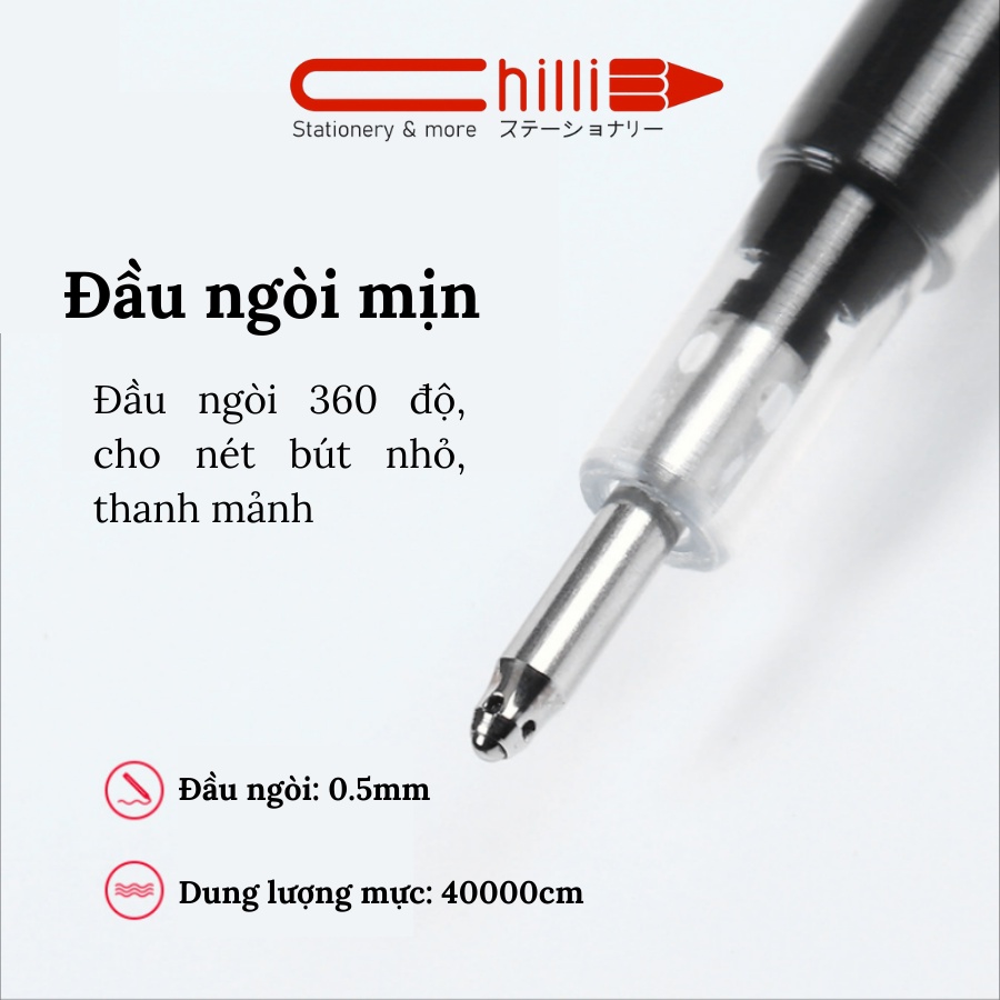 Ngòi Thay Thế Bút Gel 3 Màu Ngòi 0.5mm