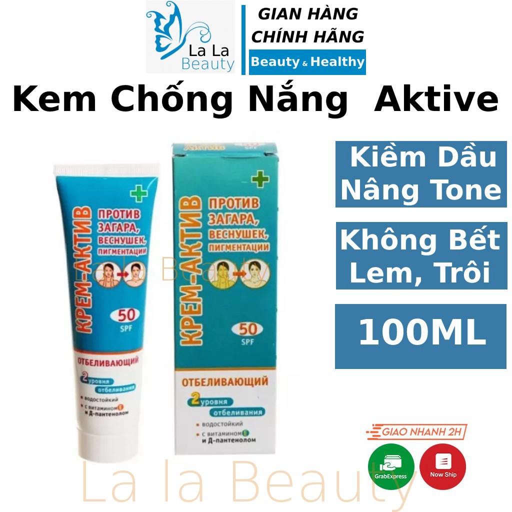 Kem chống nắng Nga kpem 100ml spf 50++ cho da mặt dầu mụn nhạy cảm hỗn hợp khô không trôi dạng kem La La Cosmetic