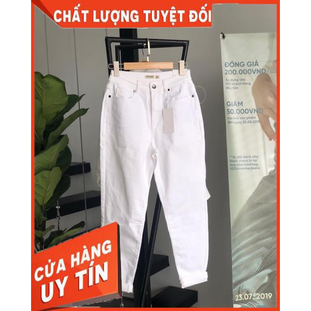 QUẦN BAGGY JEANS TRẮNG TRƠN VNXK HÀNG ĐẸP- có ảnh thật trải sàn