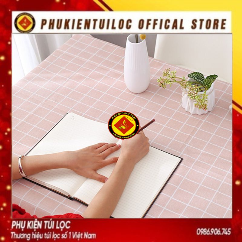 Khăn Trải Bàn Ô VUÔNG CARO Hàn Quốc, Thảm Picnic Vải Peva, Phông Nền Chụp Ảnh Vintage Trang Trí Bàn Học- Phukientuiloc.c