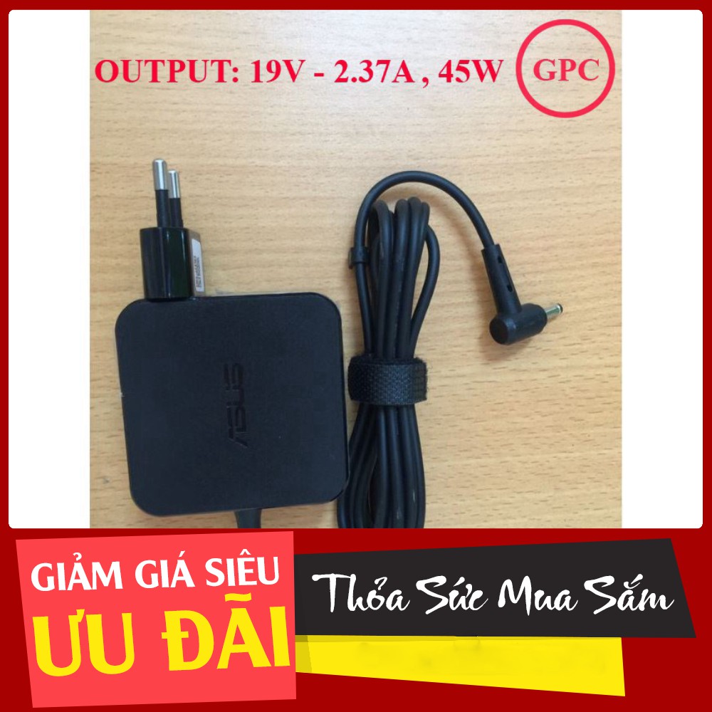 Sạc Laptop Asus A540 X541 X441 X553 X540 K401 K401LB UX410 E402 E403 E502 E502S VivoBook S14 19V – 2.37A Sạc Vuông ZIN