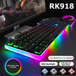 Bàn Phím Cơ Royal Kludge RK918 RGB LED siêu đẹp-Viền RGB, Blue Red Brown S thumbnail