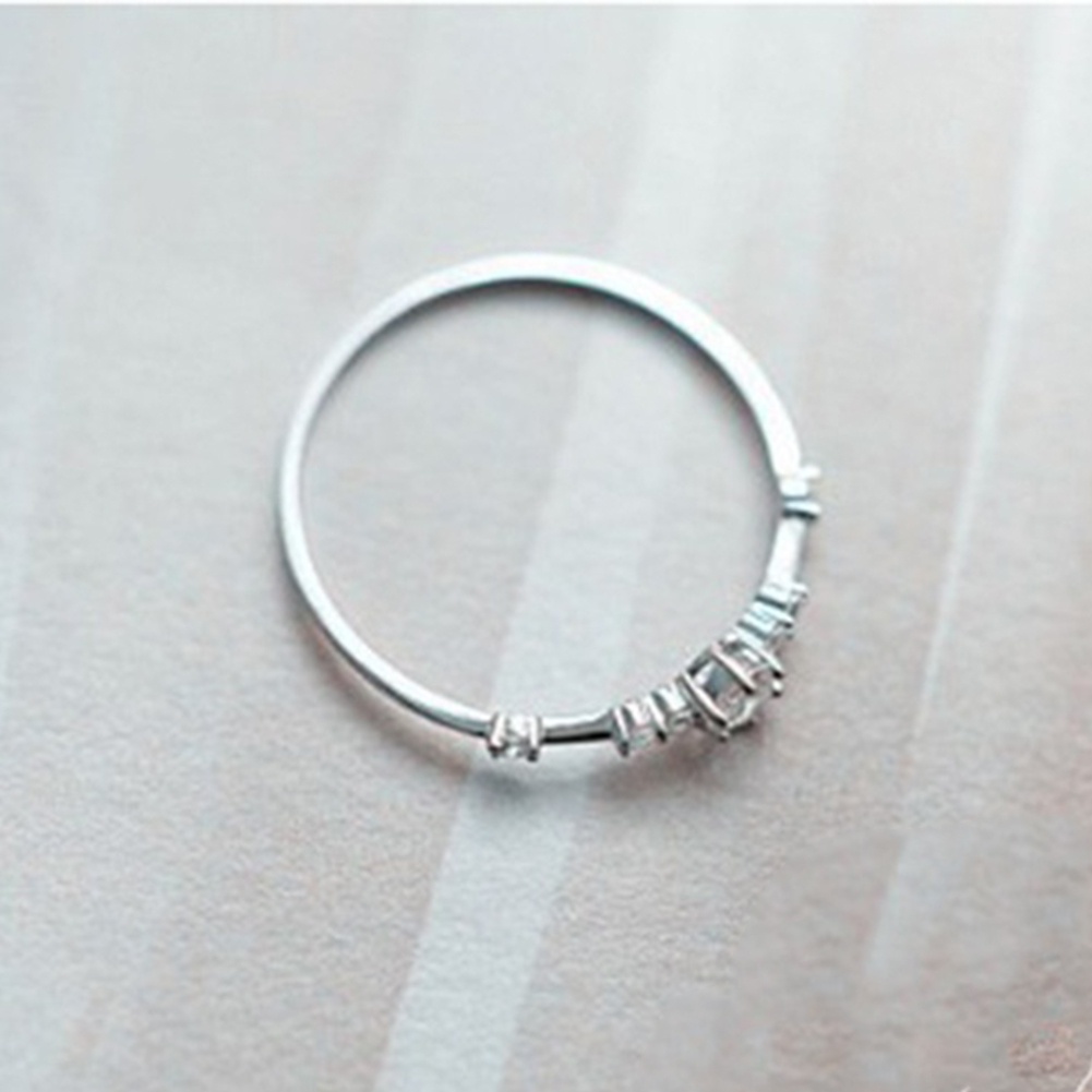 Nhẫn Đính Hôn Đính Đá Nhân Tạo Phong Cách Hàn Quốc Cho Nữ