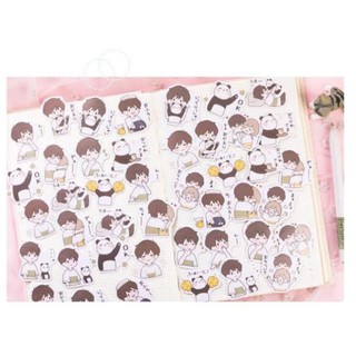 Bộ 45 Sticker Panda Dễ Thương E64