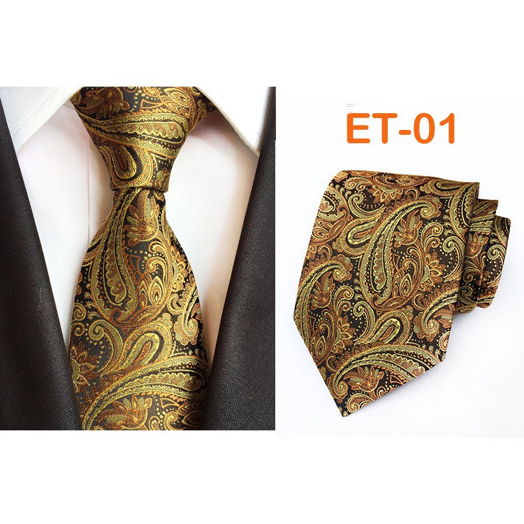 Mới Cà Vạt Lụa 8cm Họa Tiết Hoa Thời Trang Cho Nam