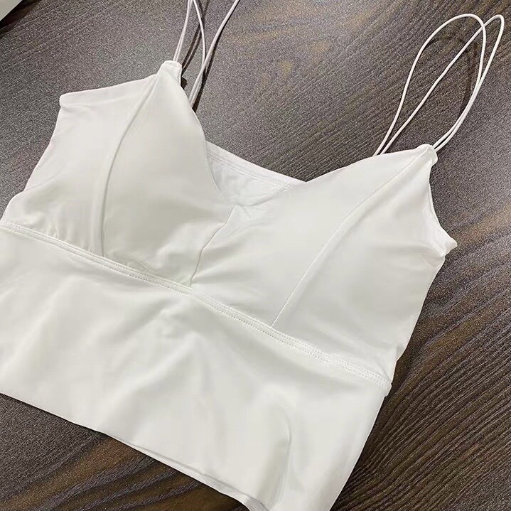 Áo Bra Hai Dây Nữ Croptop Dáng Ôm Có Mút Ngực PINK BOUTIQUE AD380