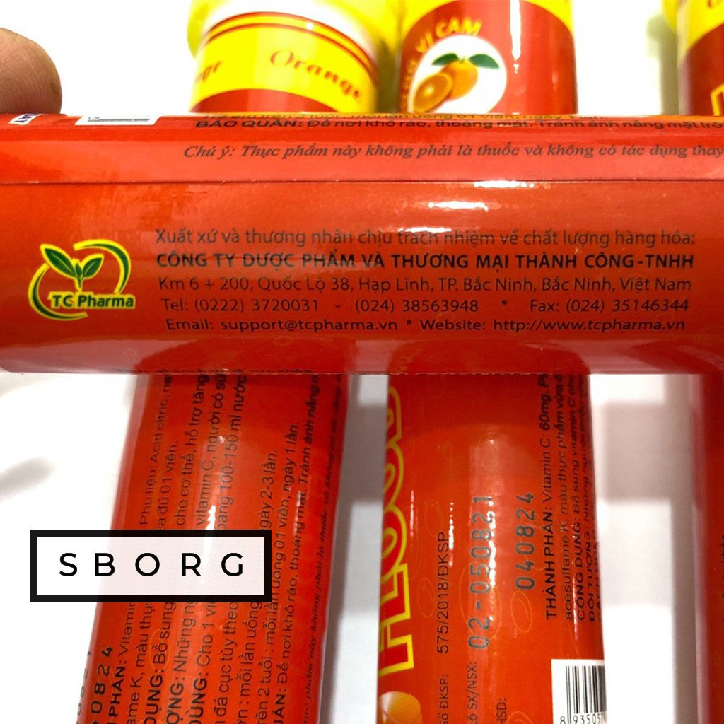 Sủi C TC Pharma ống 20 viên vị cam hỗ trợ bổ sung vitamin C SBORG shop