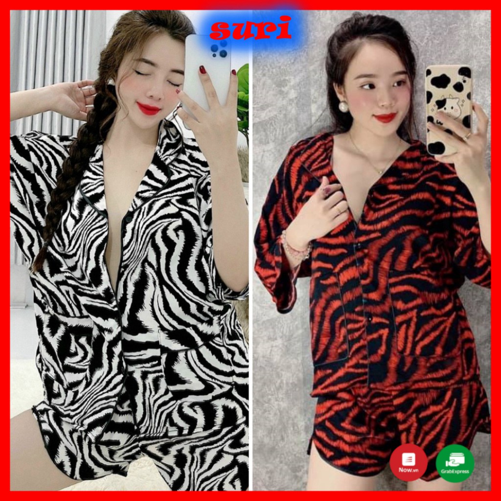 Bộ Pijama Nữ NGỰA VẰN Đùi- Pyjama Lụa Mango *MA-Đ-NV  #Đồ Ngủ | Đồ Bộ Nữ | Váy Ngủ | Pizama --