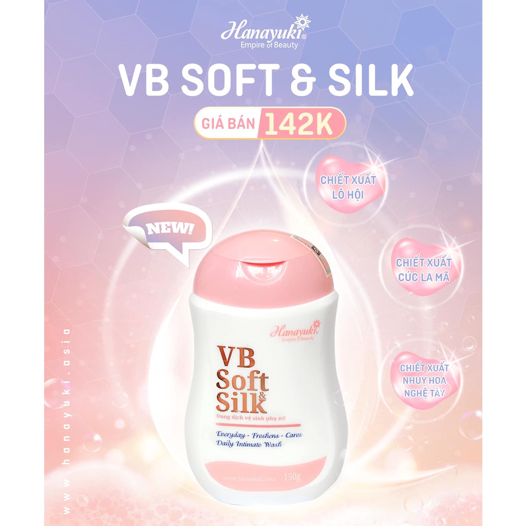 DUNG DỊCH VỆ SINH HANAYUKI VB SOFT SILK 150G CHÍNH HÃNG - 10629