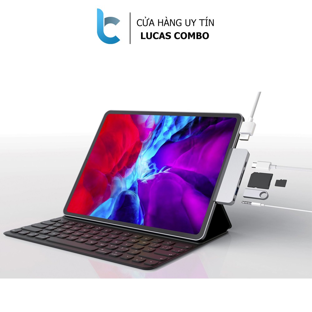 Cổng chuyển Hub USB Type-C 6in1 HyperDrive Dành Cho iPad Pro 2018 thumbnail