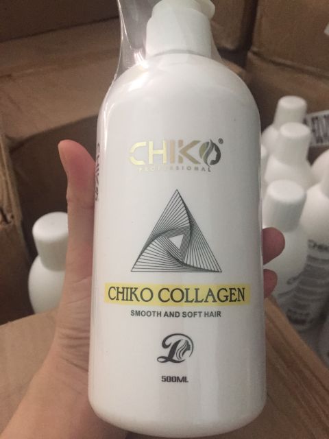 [SIÊU PHỤC HỒI TÓC] Hấp - Ủ - Xả Collagen Chiko Hương Trà Xanh Dạng Chai 500ml