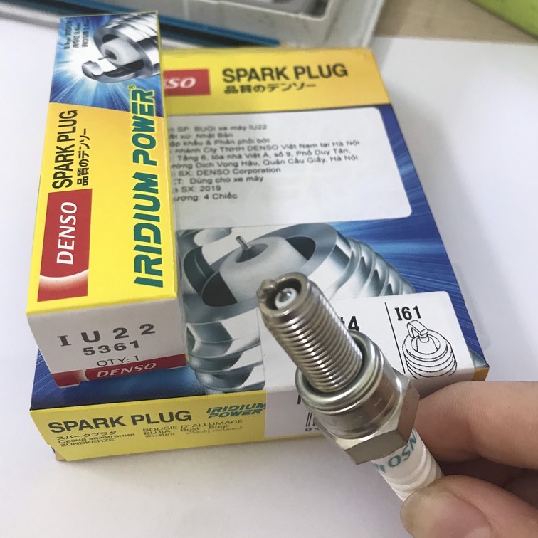 Bugi cao cấp DENSO iridium IU22 cho xe Wave RSX, Click-I, Future II, Lead, Luvias, Nouvo LX, SYM Excel