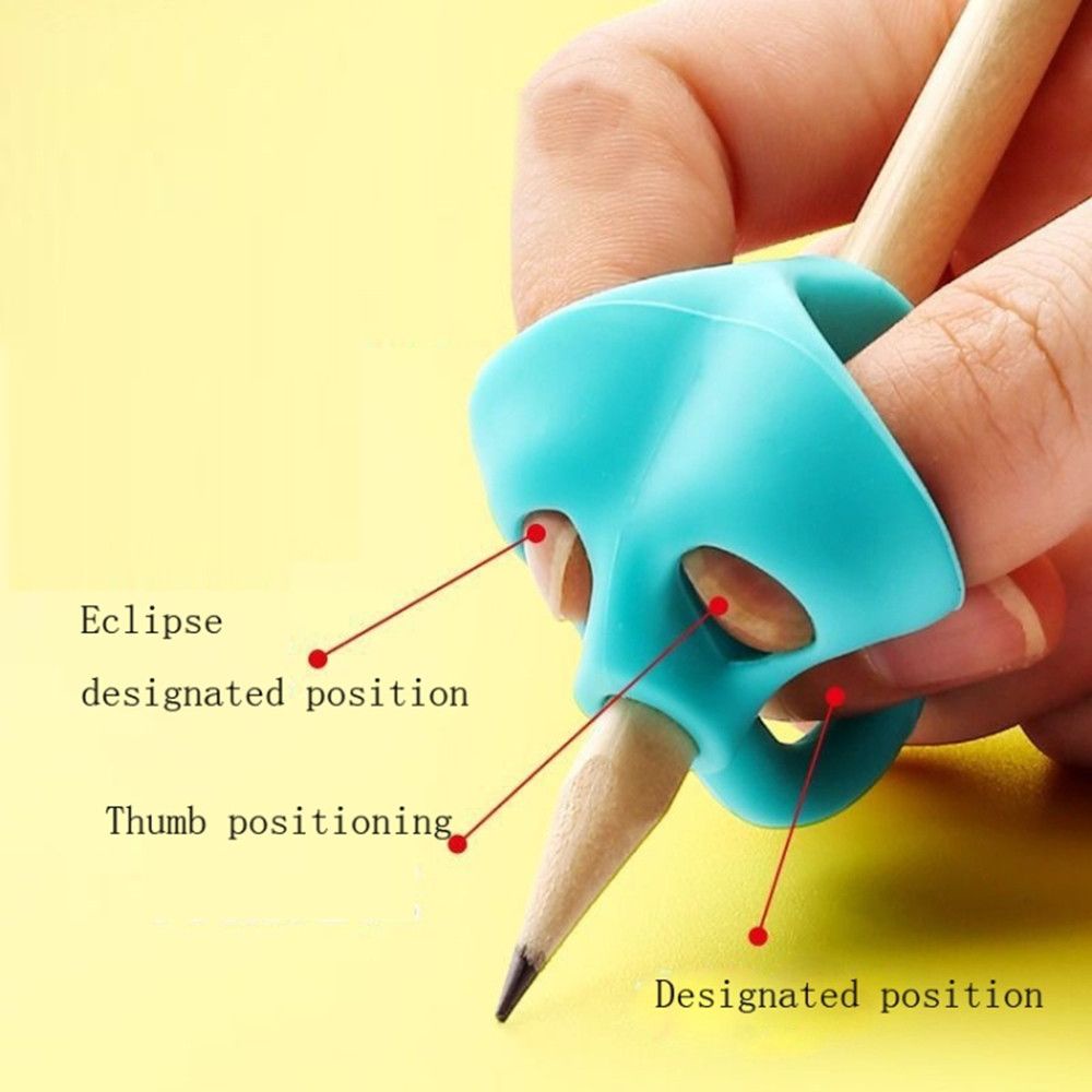 Dụng cụ hỗ trợ cầm bút viết chữ thư pháp ba ngón tay bằng silicone chuyên nghiệp cho trẻ em