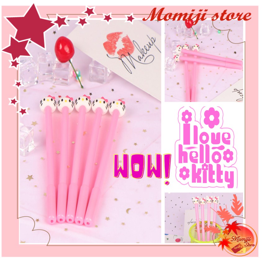 Bút bi nước Hello Kitty Màu hồng cực đẹp Cute giá rẻ