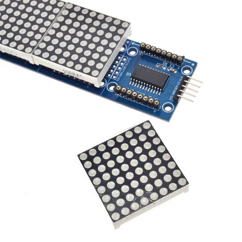 Mô Đun Matrix 5v Led Max7219 Matrix Common 8x8 Dot 5p Line 4 Trong 1