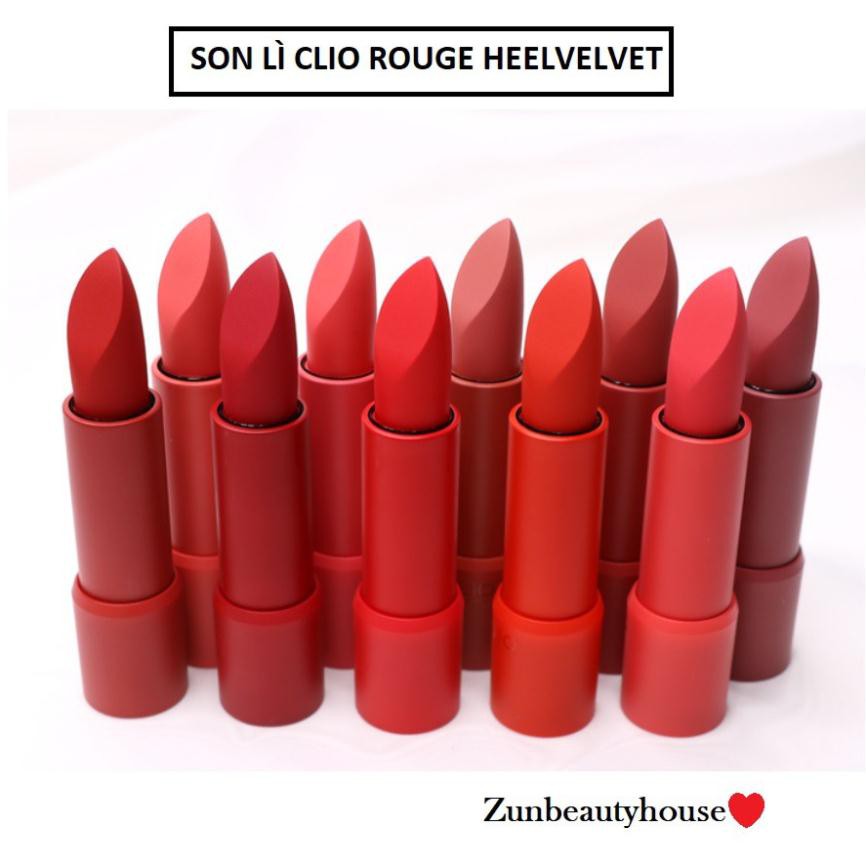 Son thỏi lì Clio Rouge Heel Velvet ( Hàng có Bill hãng)