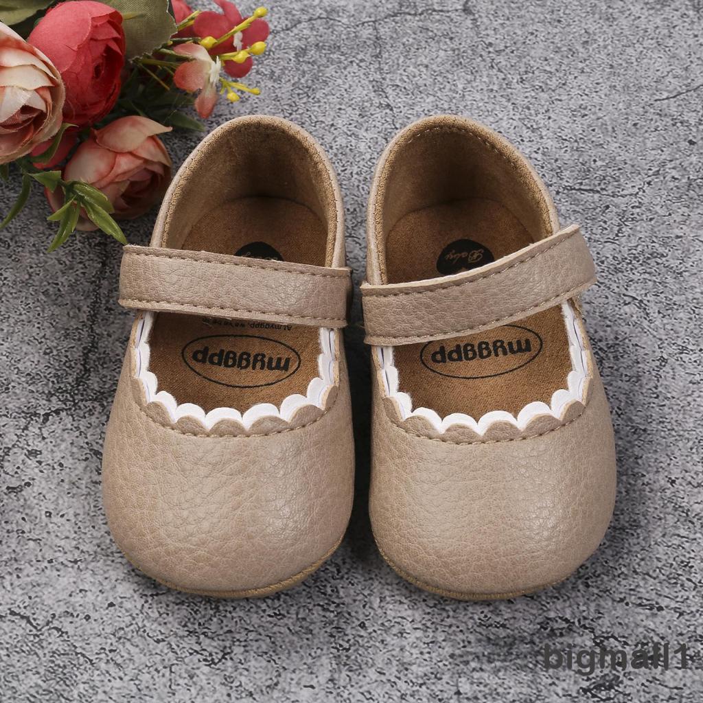 Giày búp bê da PU mềm chống trượt cho bé gái tập đi